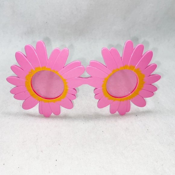 Pink Flower Power Selfie Festival Glasses - Picture 6 of 10